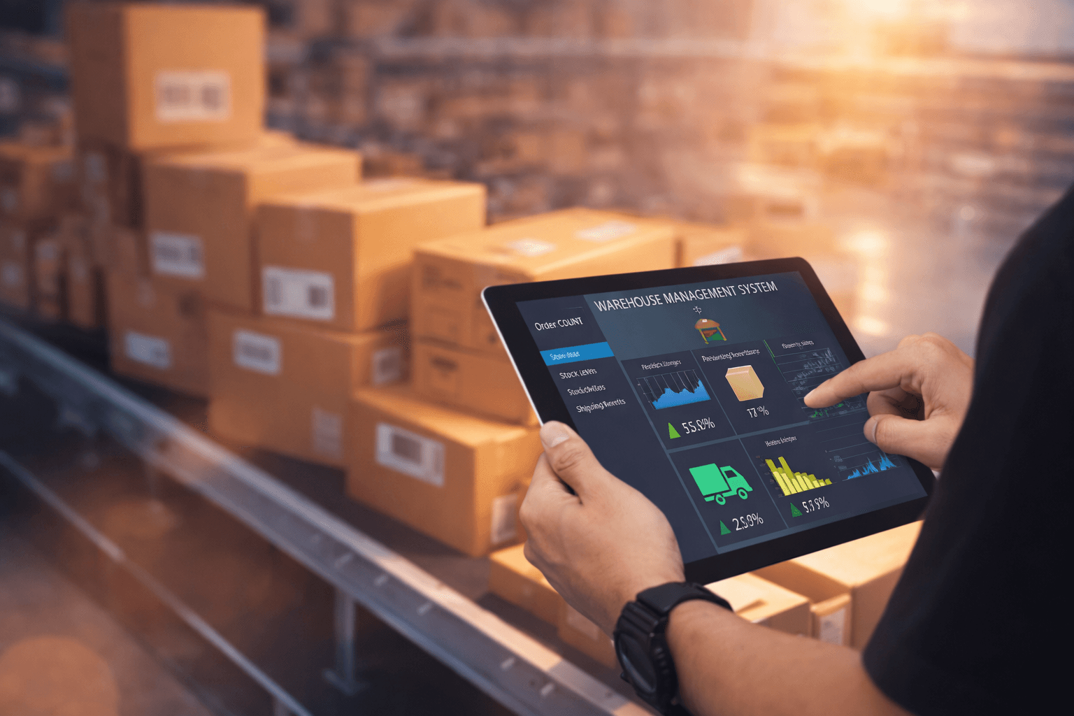 Logistics services with warehouse management