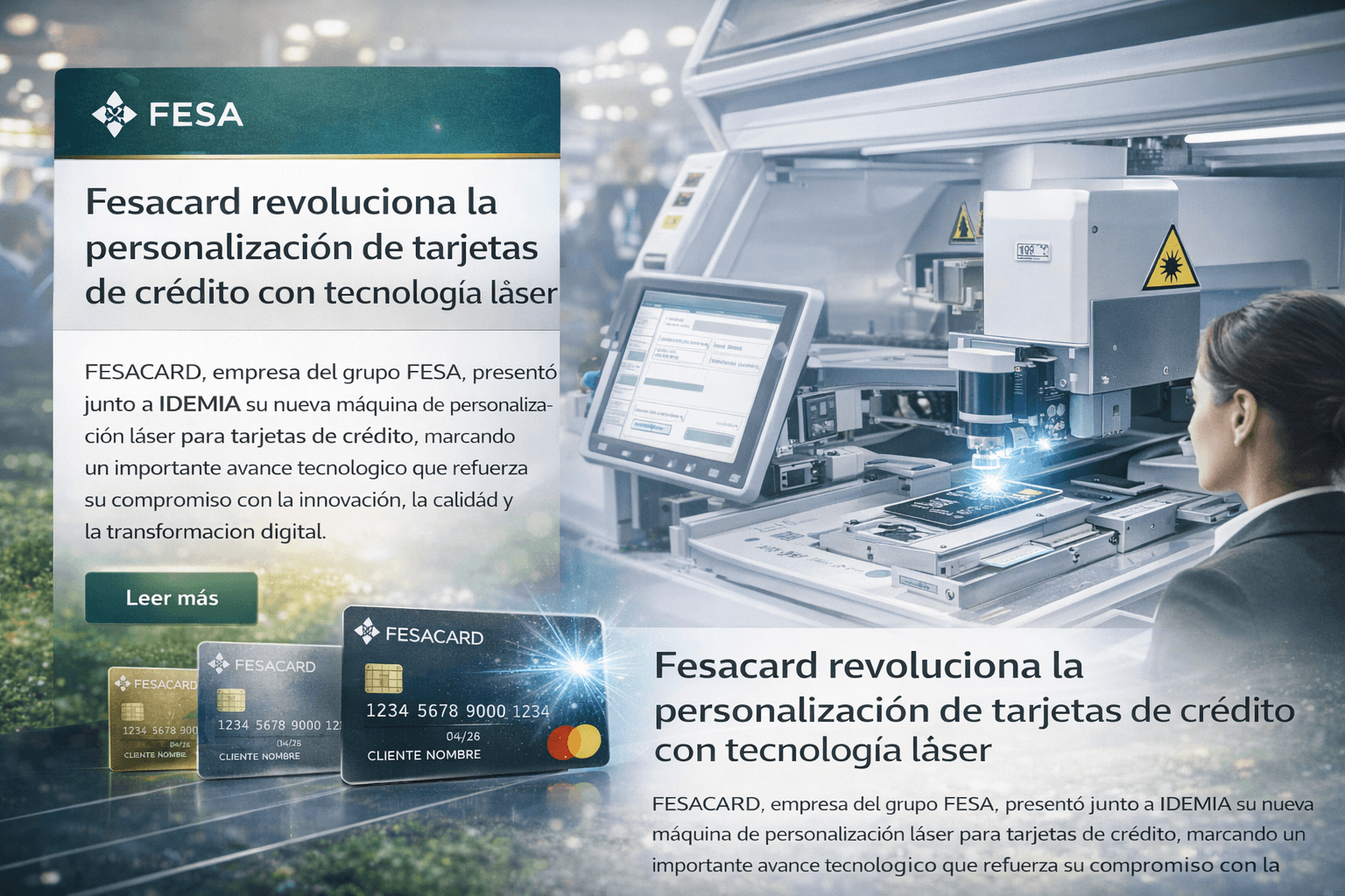Fesa Card Revoluciona La Personalizacion De Tarjetas De Crédito Con Tecnología Láser